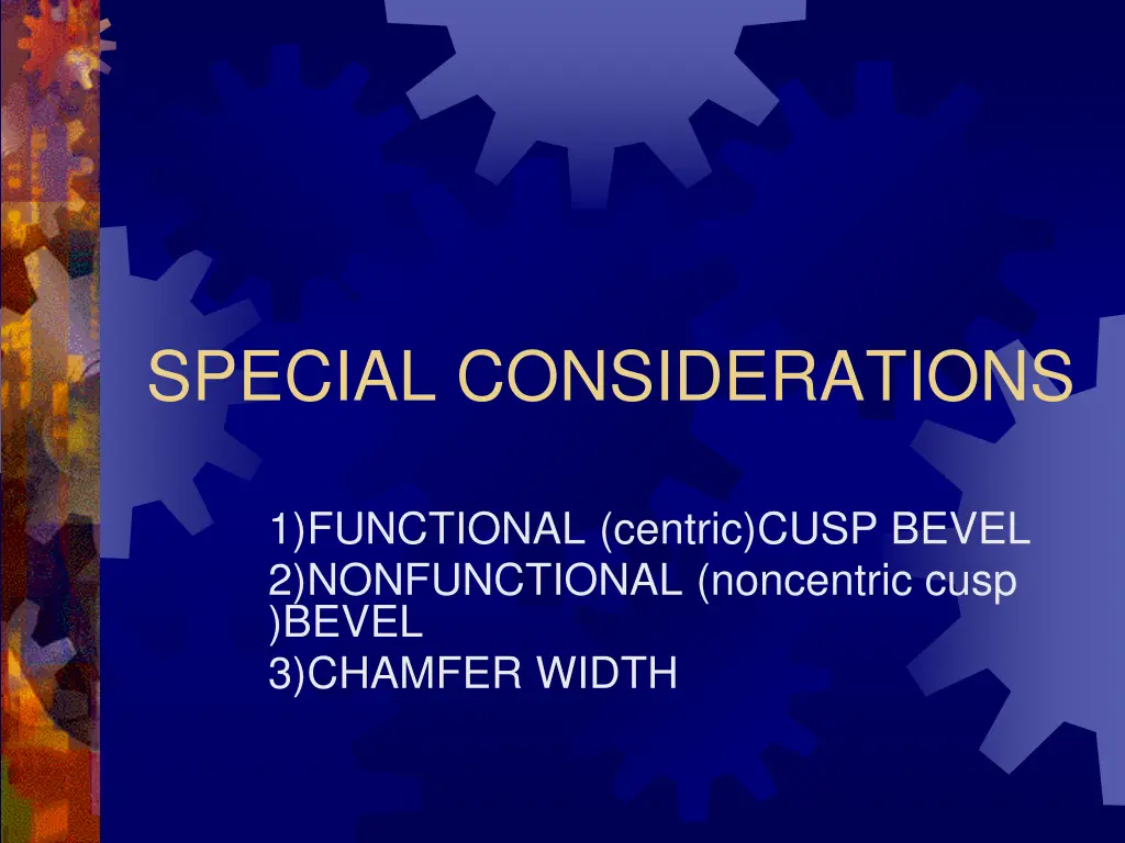 special considerations