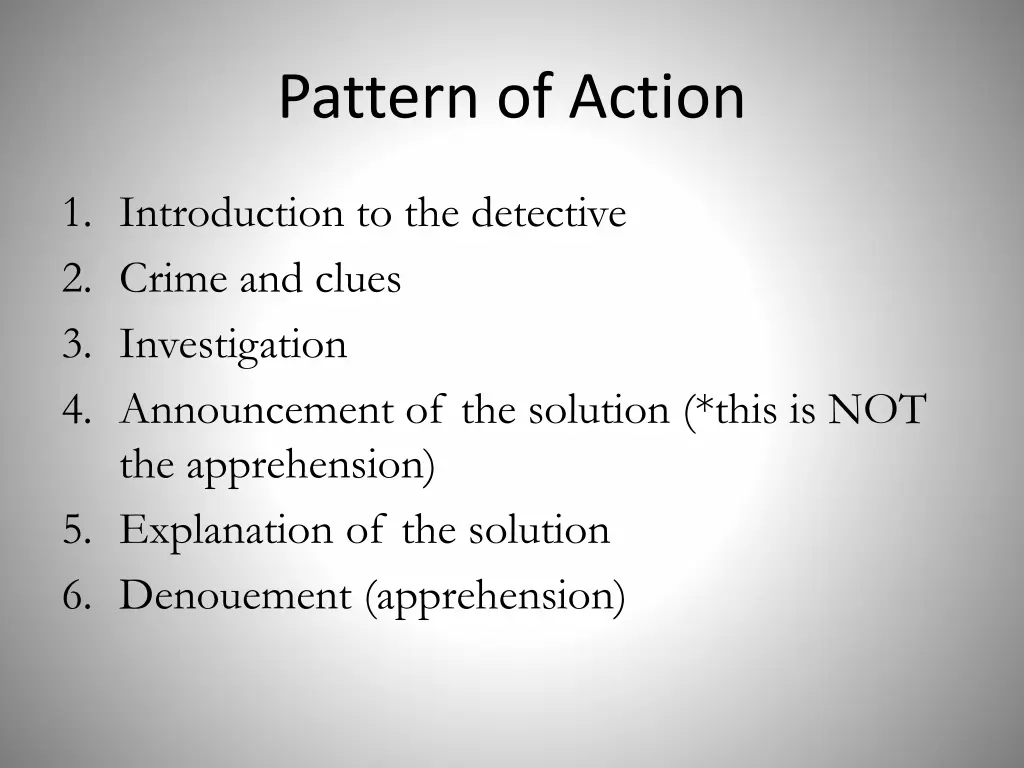 pattern of action