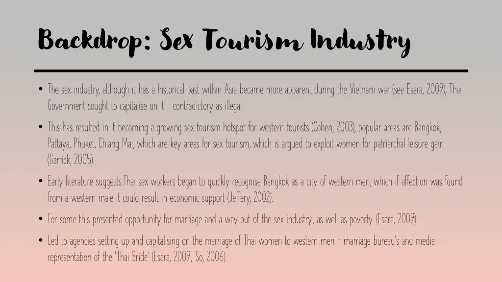 backdrop sex tourism industry