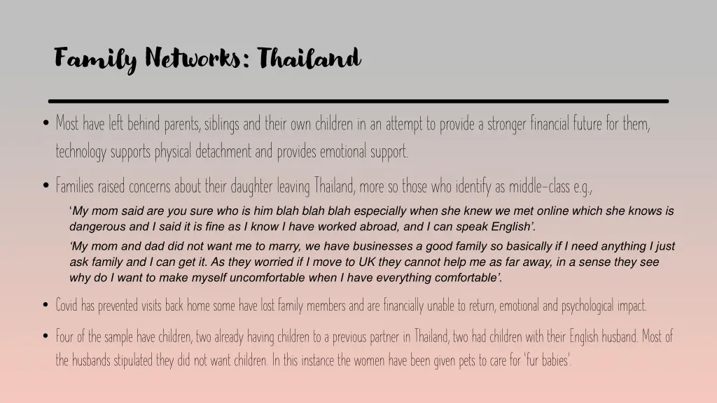 family networks thailand