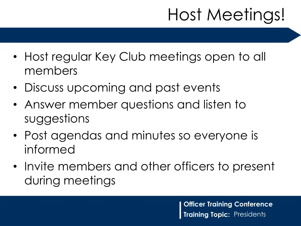 host meetings