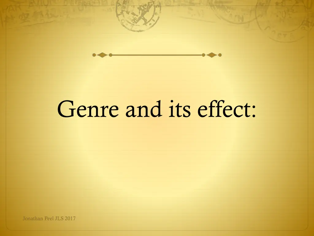 genre and its effect