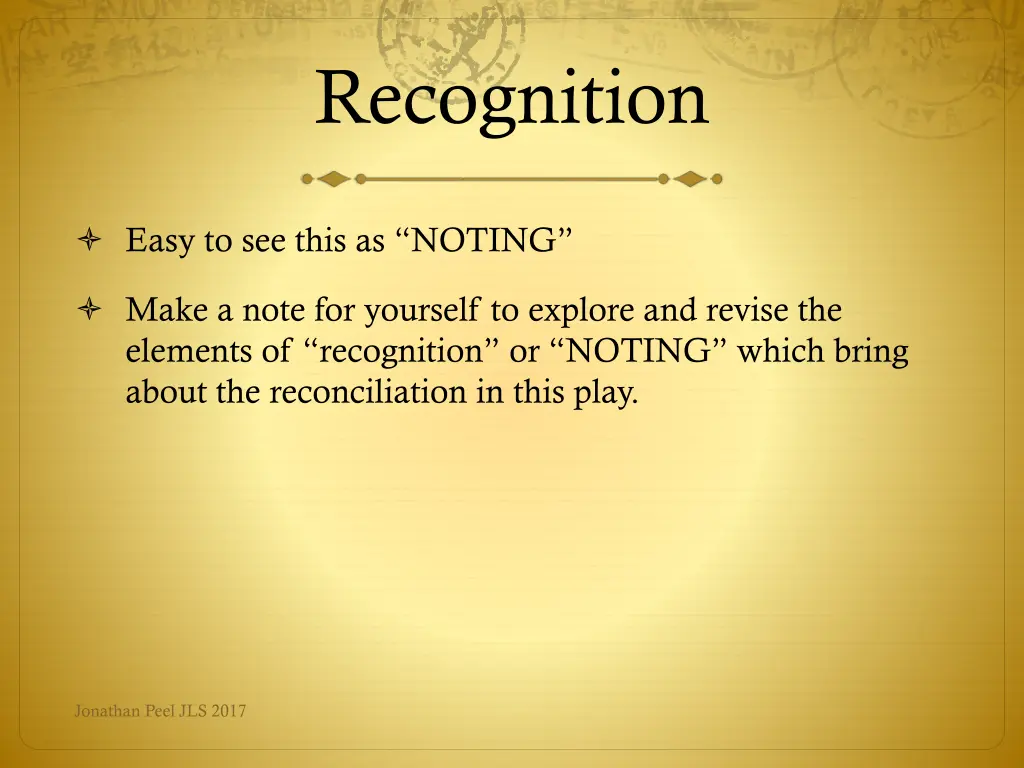 recognition