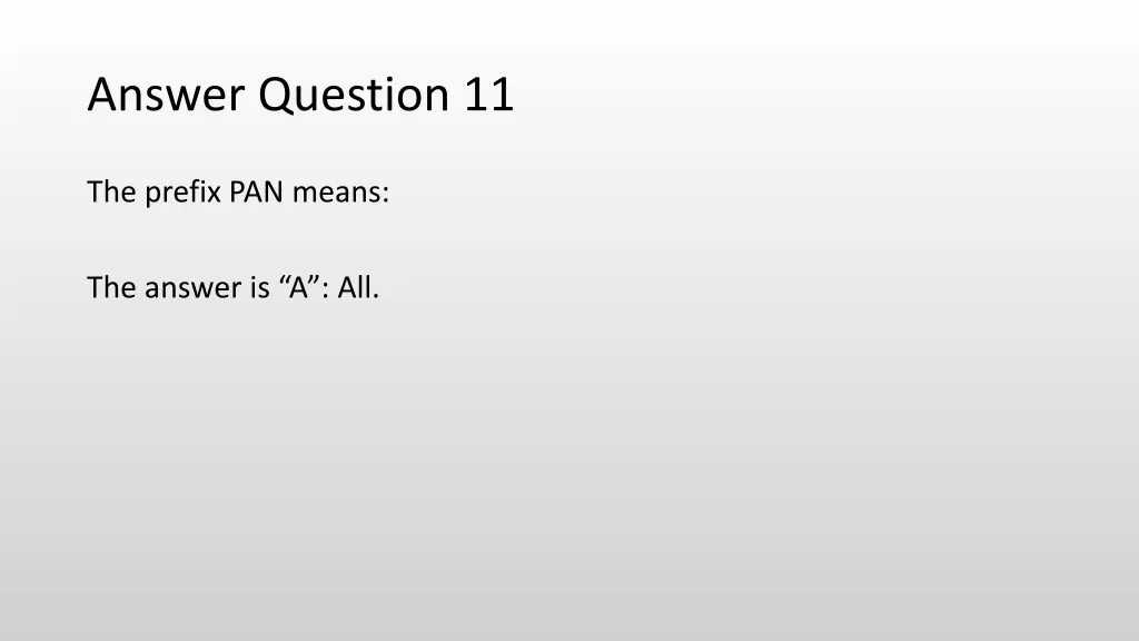 answer question 11