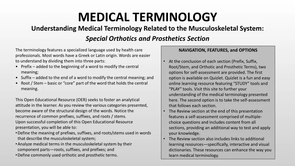 medical terminology understanding medical