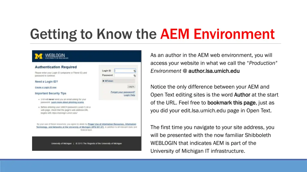 getting to know the aem environment