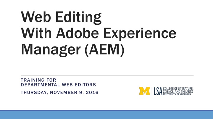 web editing with adobe experience manager aem