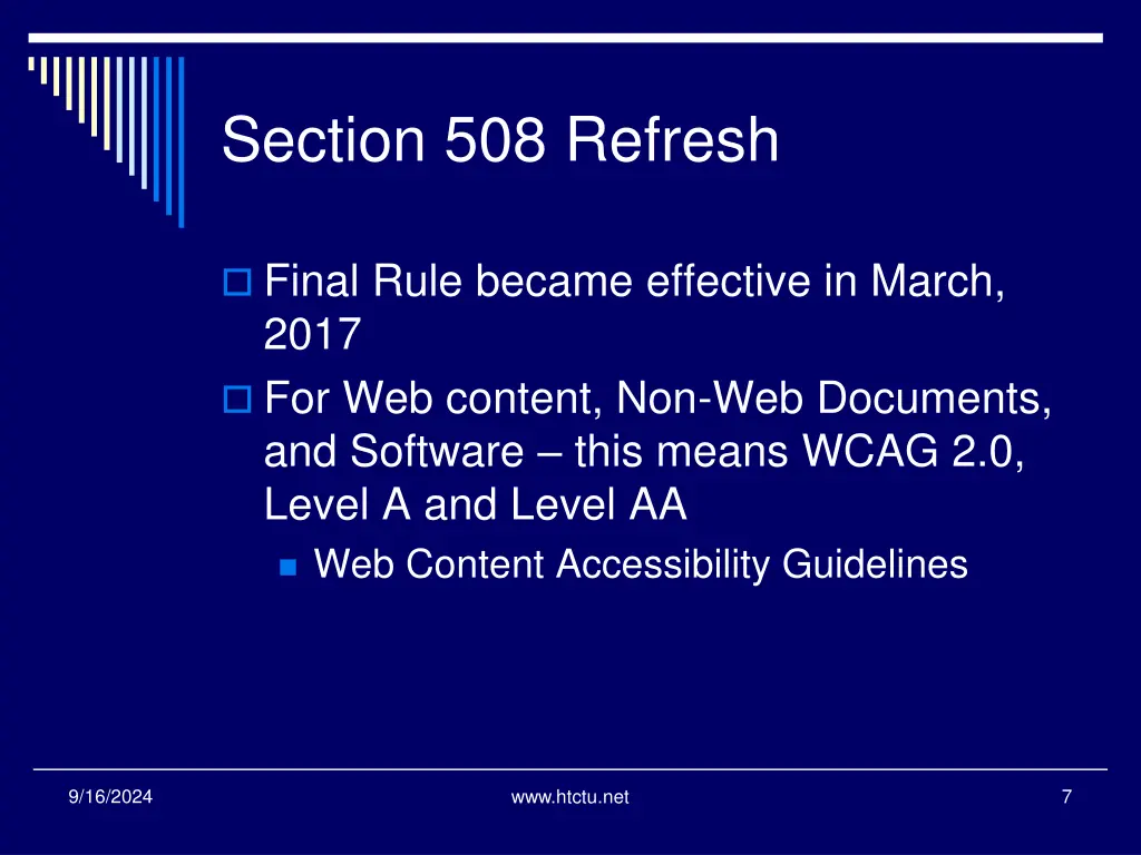 section 508 refresh