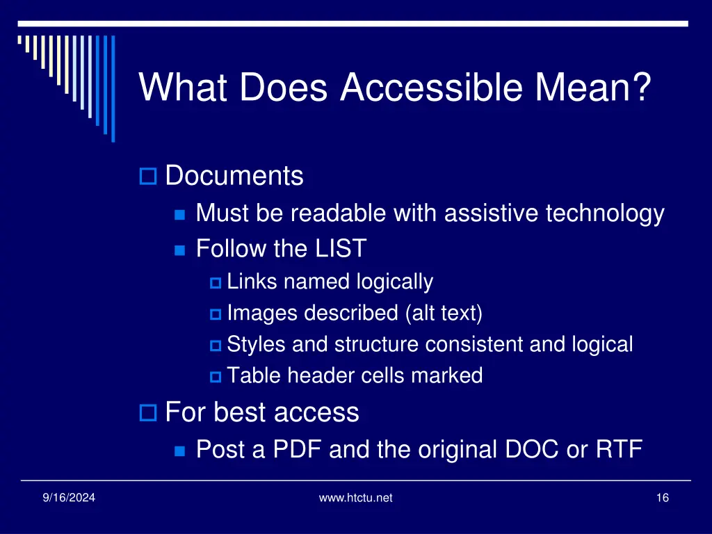 what does accessible mean