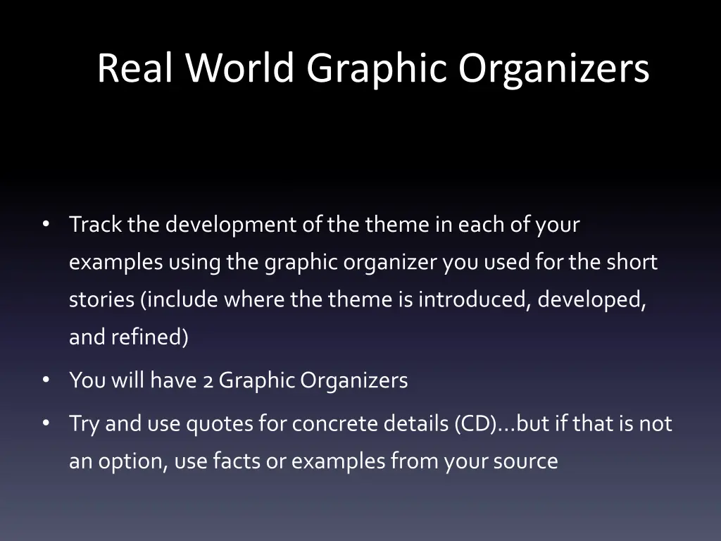 real world graphic organizers