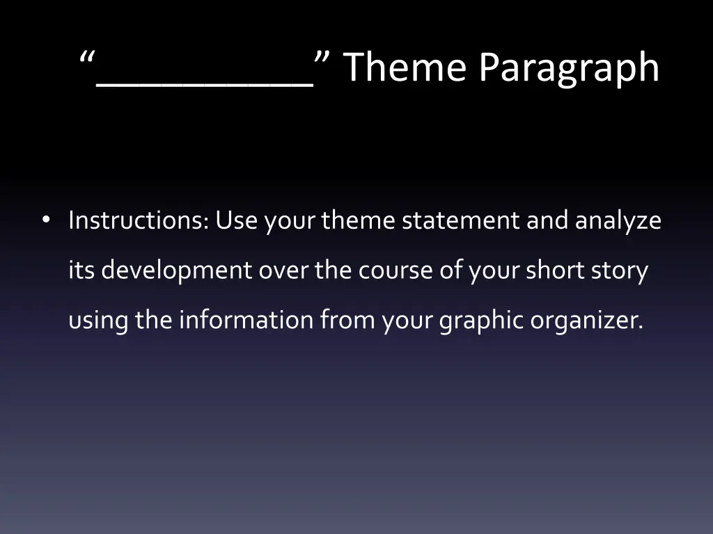 theme paragraph