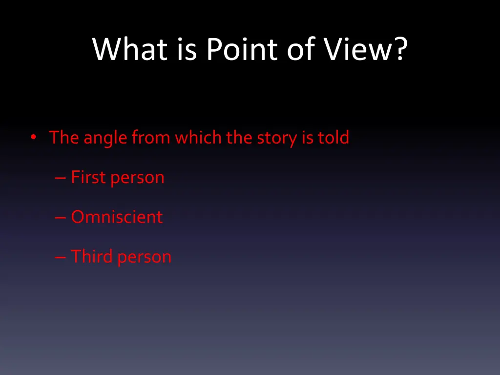 what is point of view