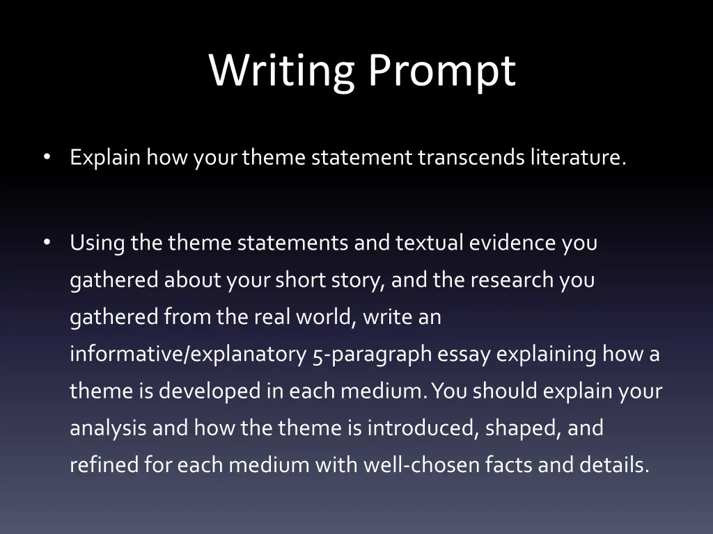 writing prompt