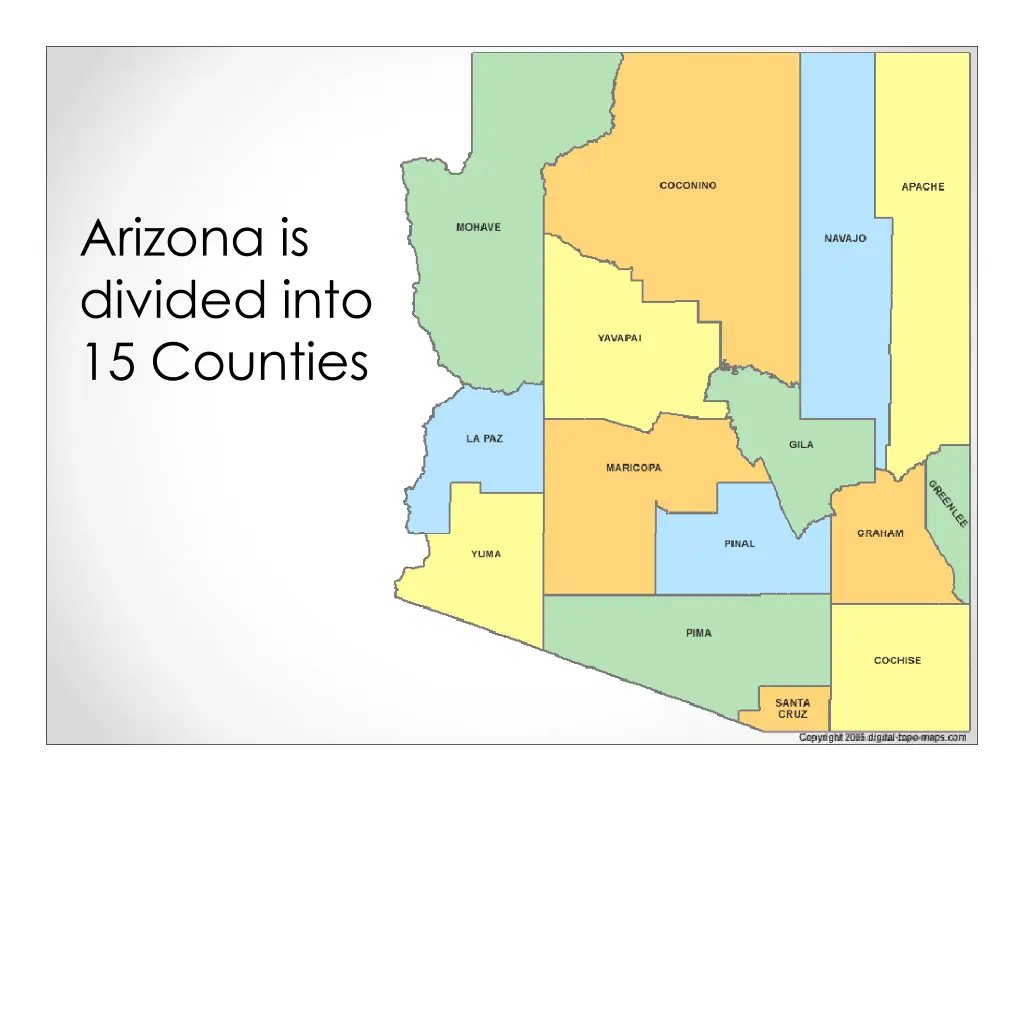 arizona is divided into 15 counties