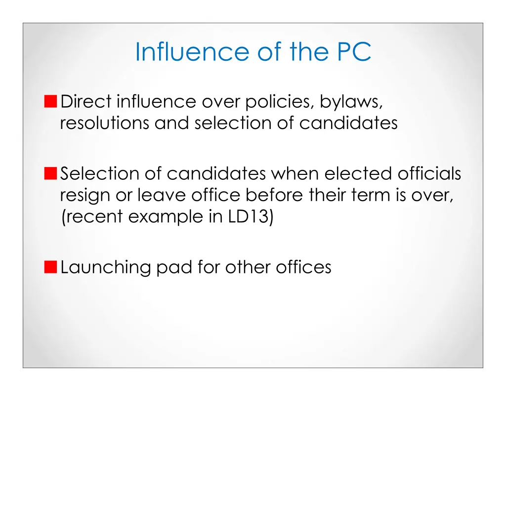 influence of the pc 1