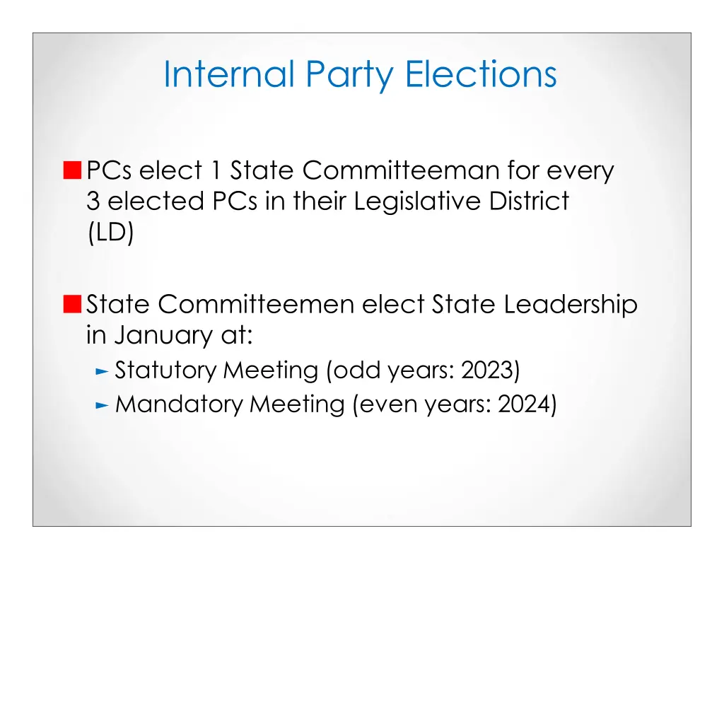 internal party elections 1