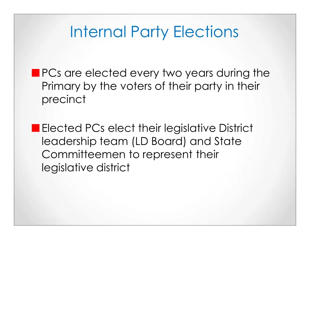 internal party elections