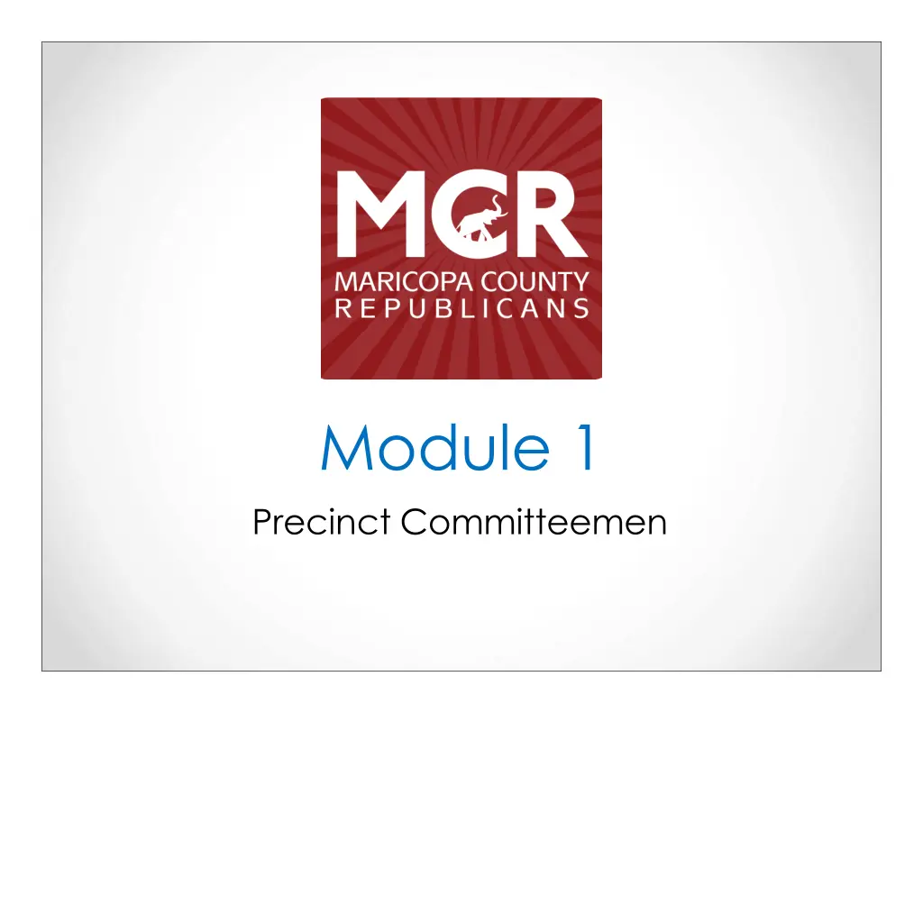 module 1 precinct committeemen