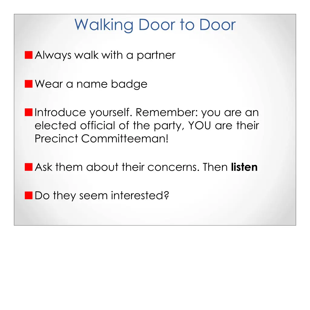 walking door to door 1