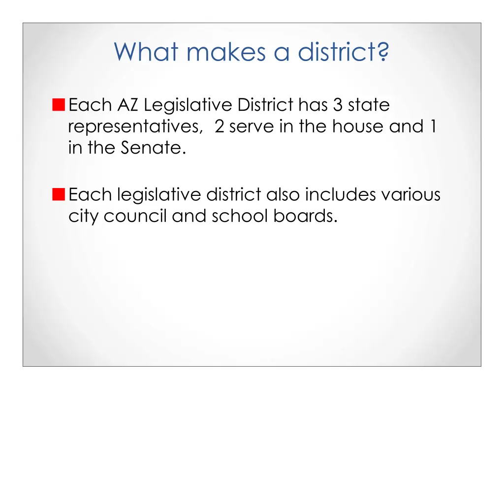 what makes a district