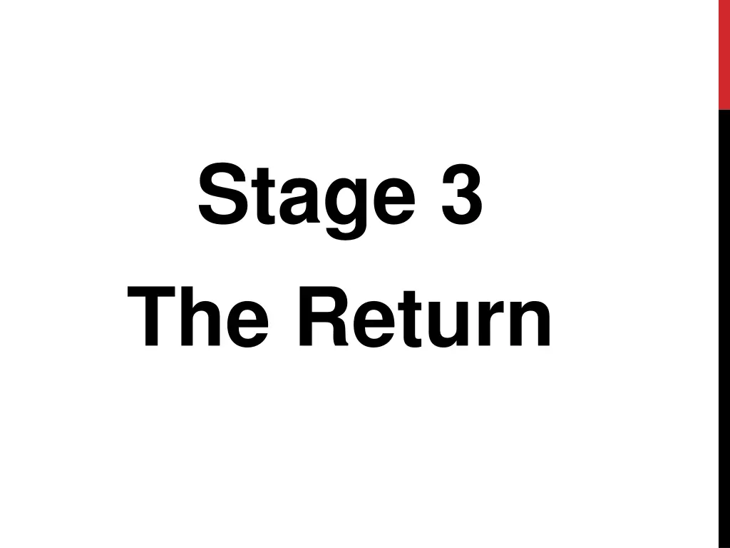 stage 3 the return