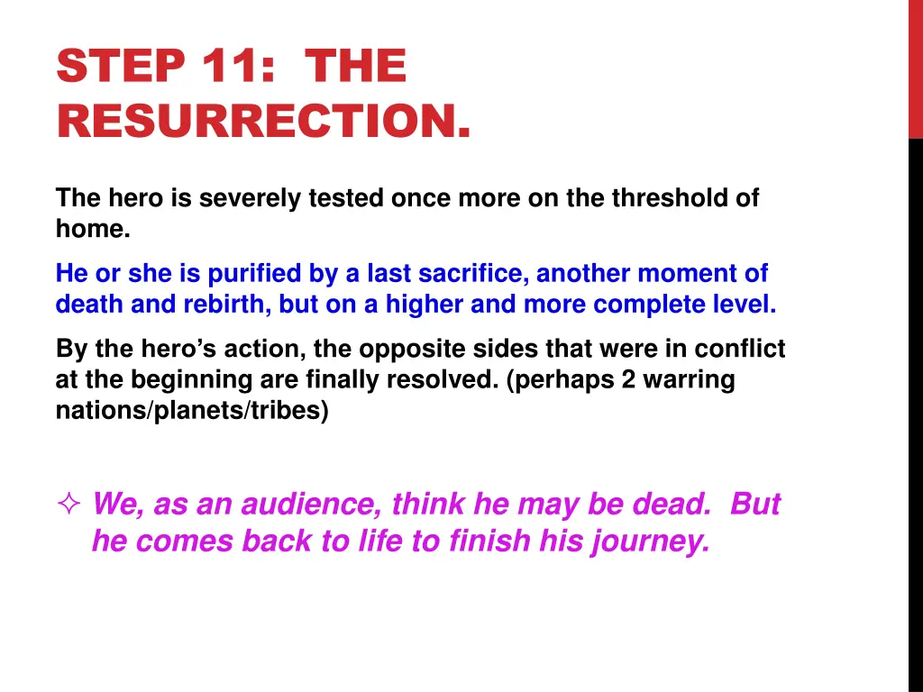 step 11 the resurrection