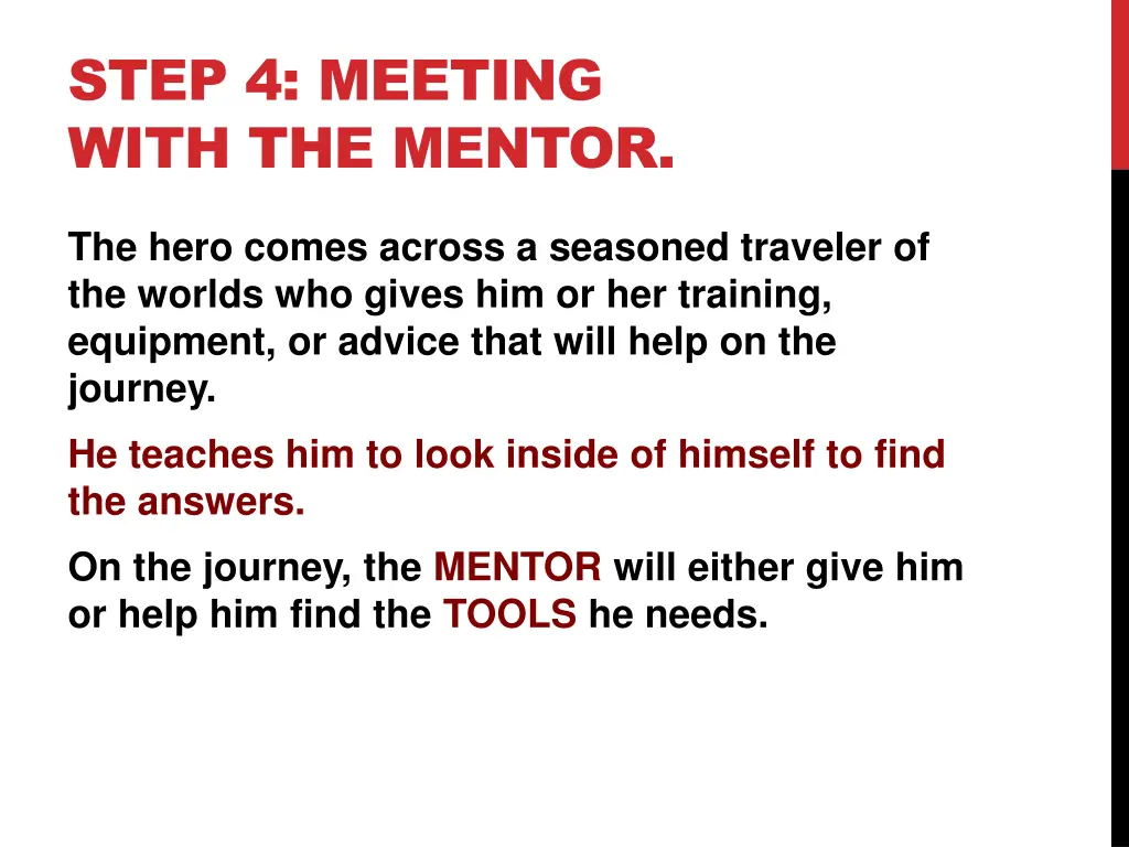 step 4 meeting with the mentor