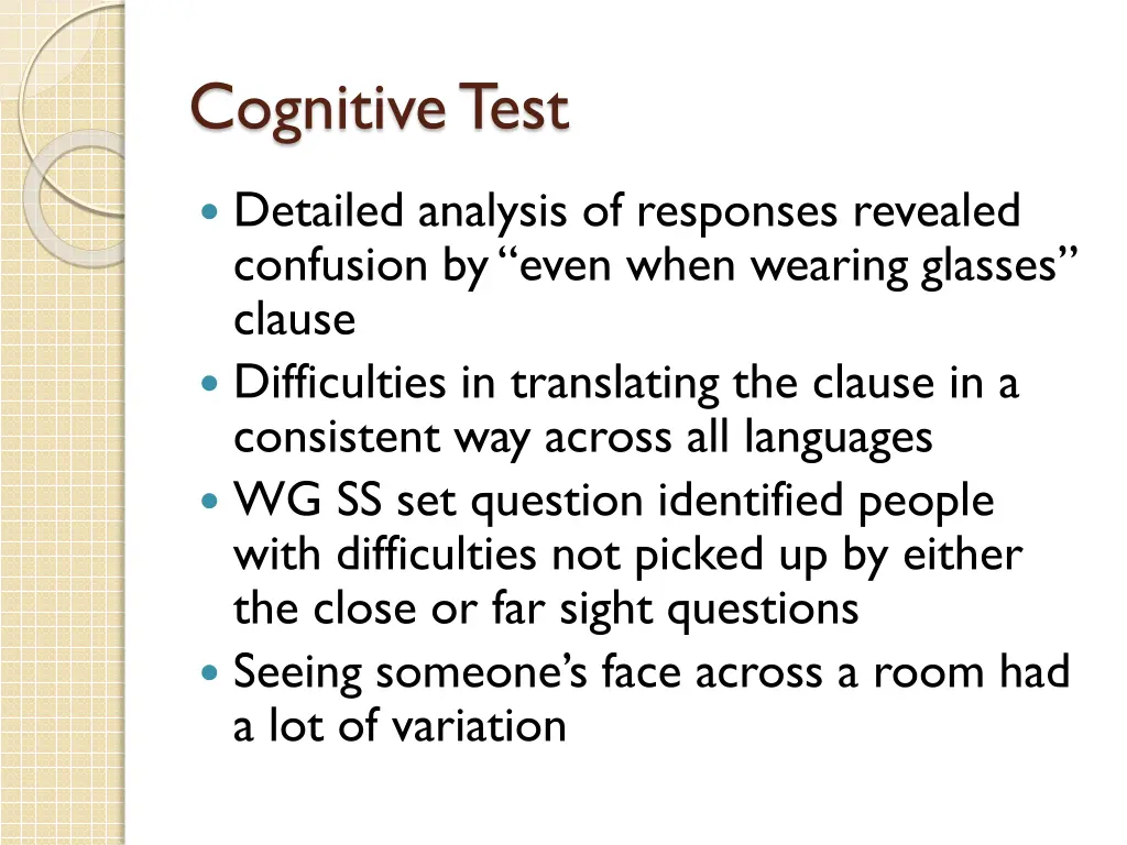 cognitive test 1