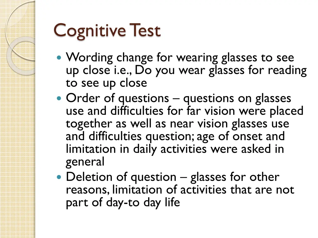 cognitive test 3