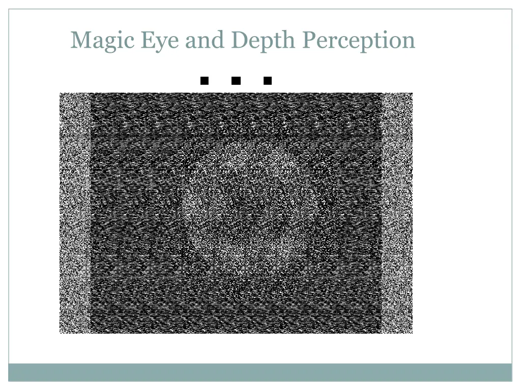 magic eye and depth perception