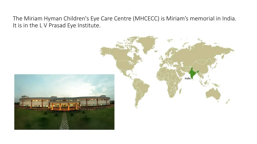 the miriam hyman children s eye care centre