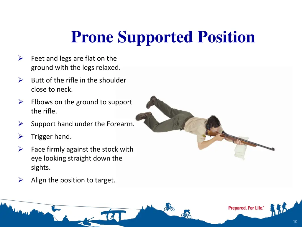 prone supported position