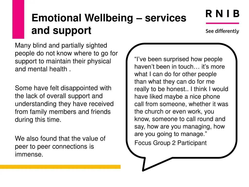 emotional wellbeing services and support