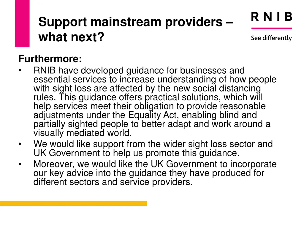 support mainstream providers what next 1