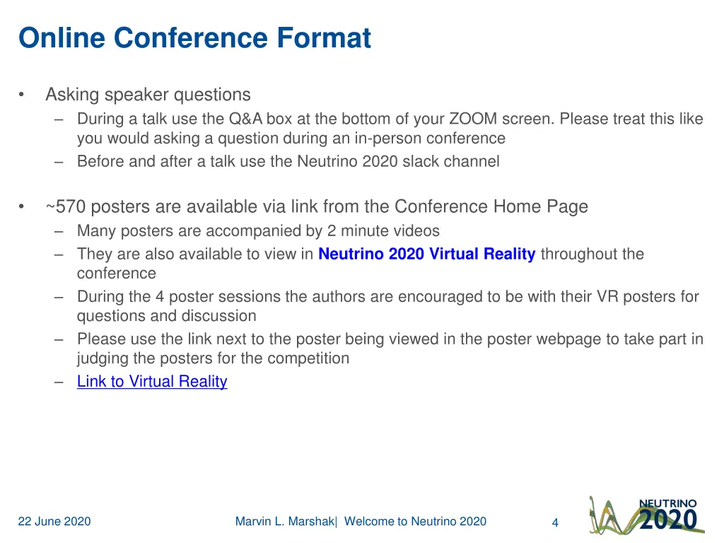 online conference format