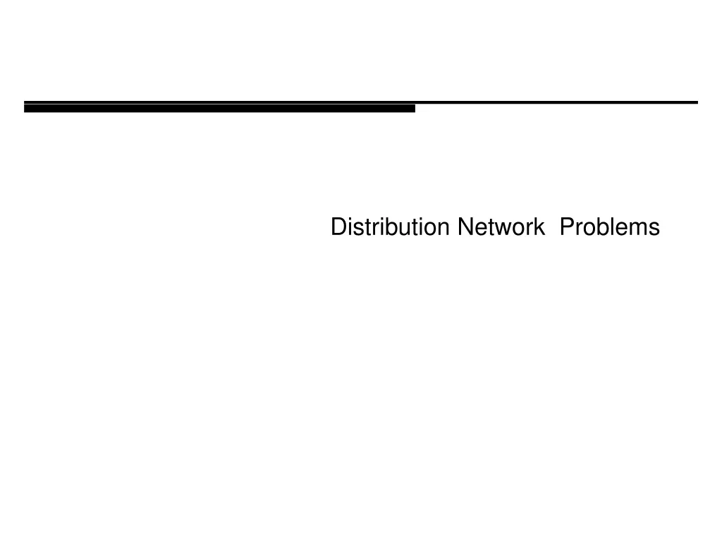 distribution network problems