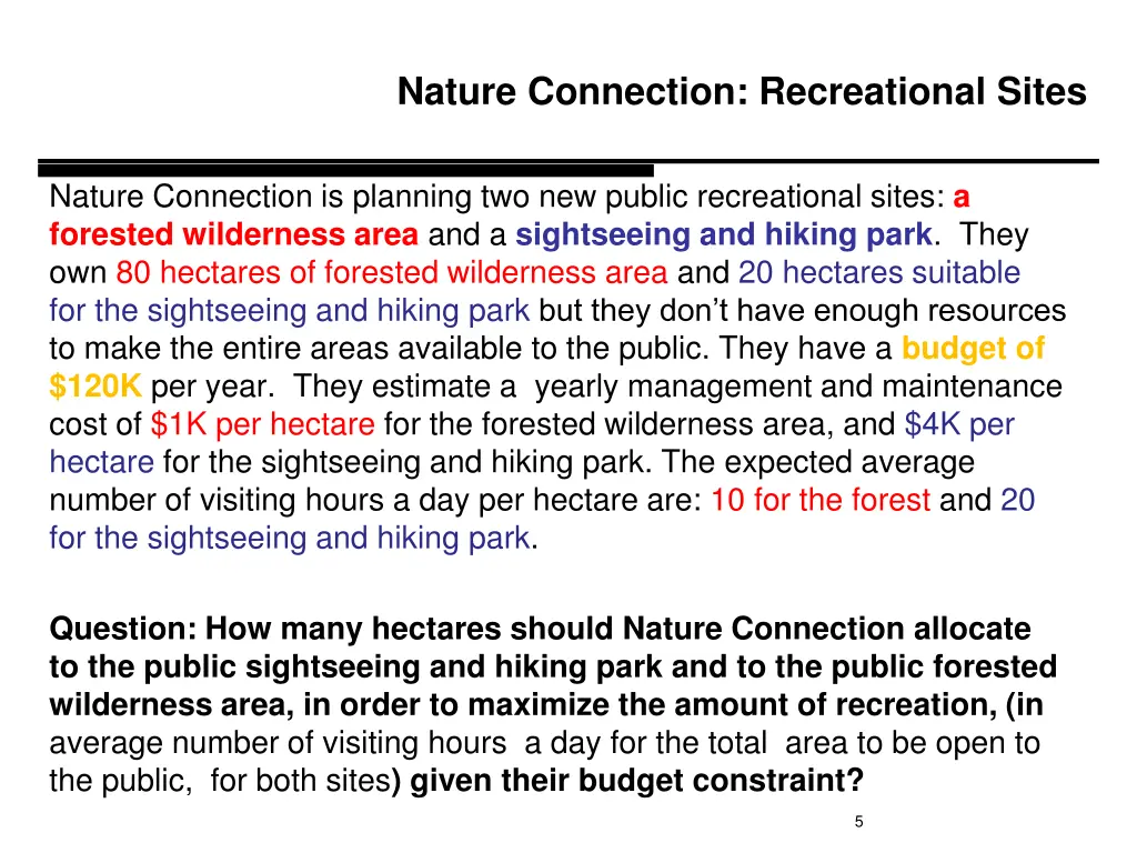 nature connection recreational sites