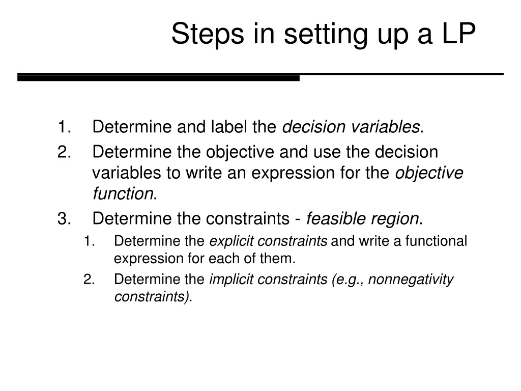 steps in setting up a lp