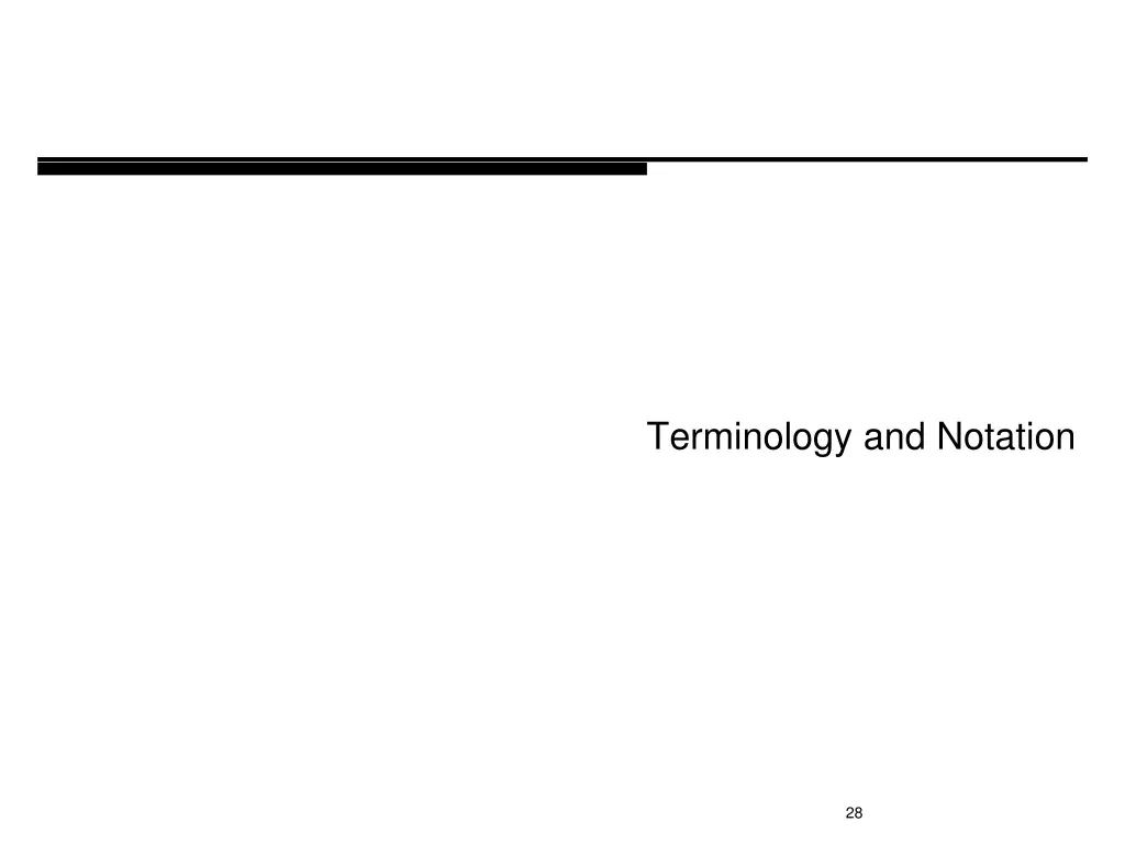 terminology and notation