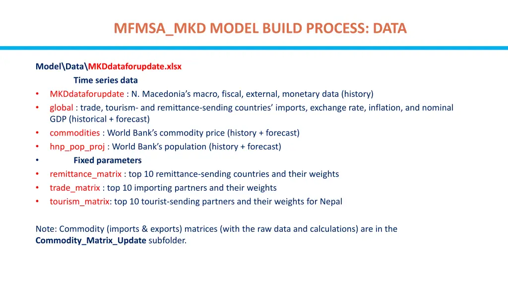 mfmsa mkd model build process data
