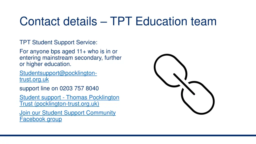 contact details tpt education team