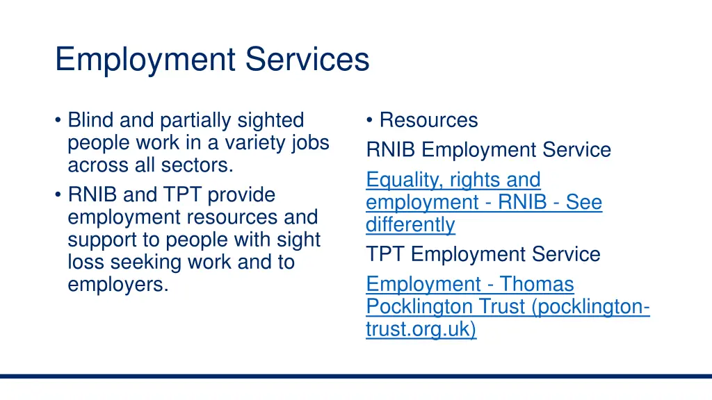 employment services