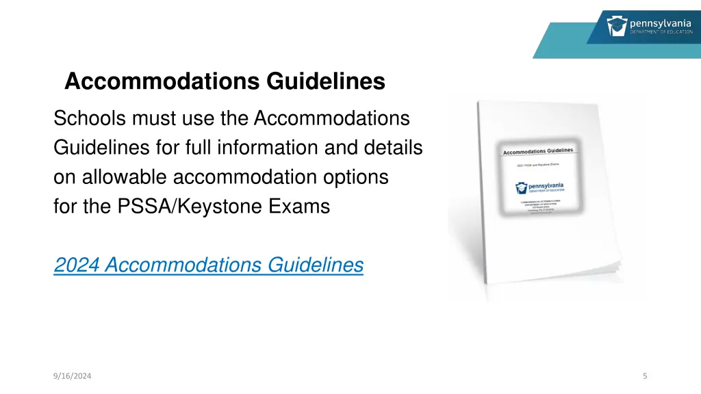 accommodations guidelines guidelines manual