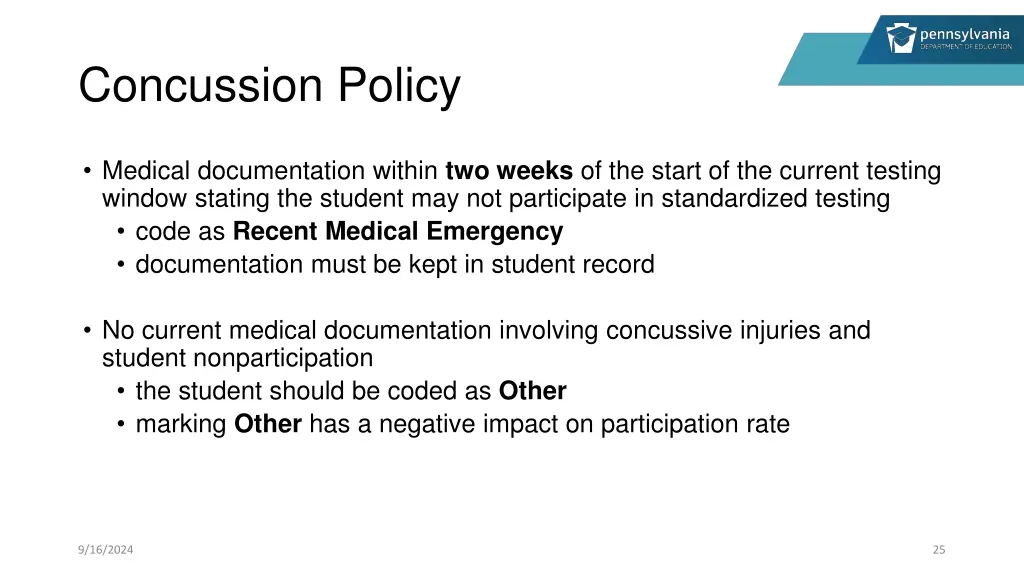 concussion policy