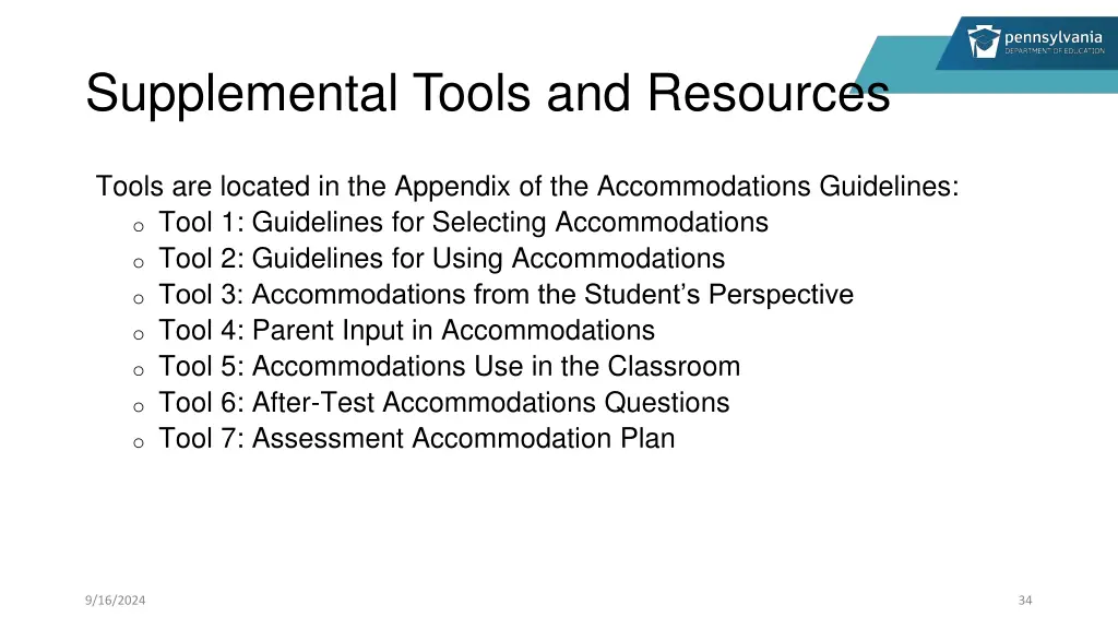 supplemental tools and resources