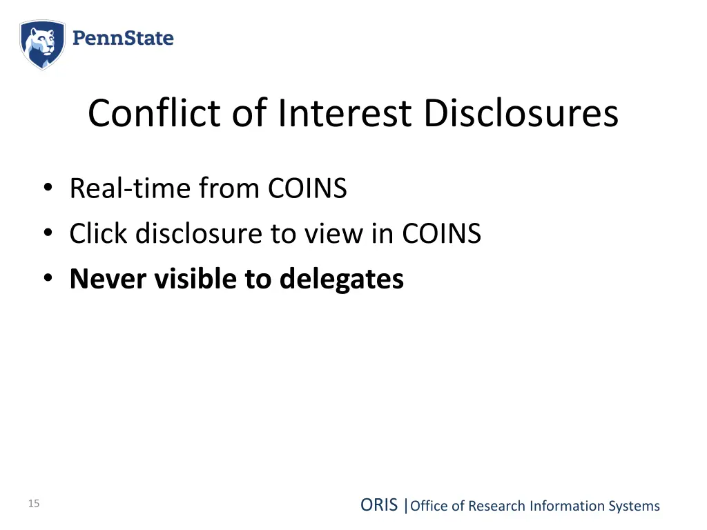 conflict of interest disclosures