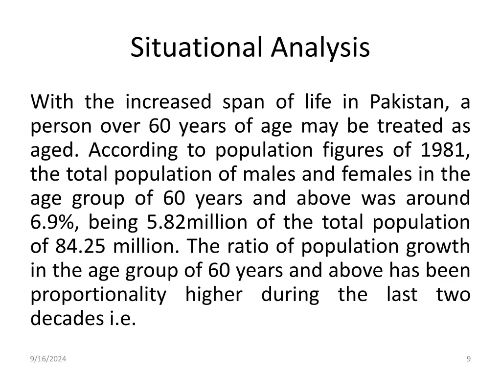 situational analysis