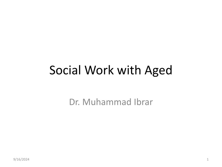 social work with aged