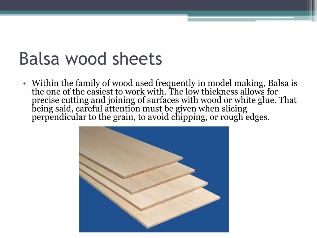 balsa wood sheets