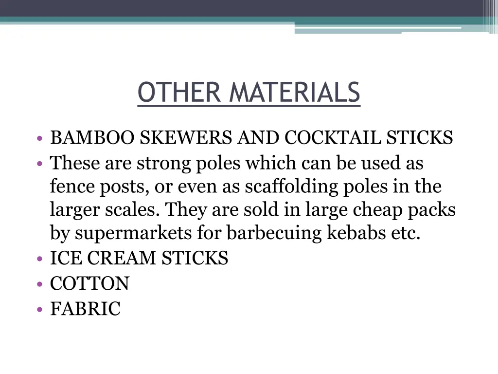 other materials